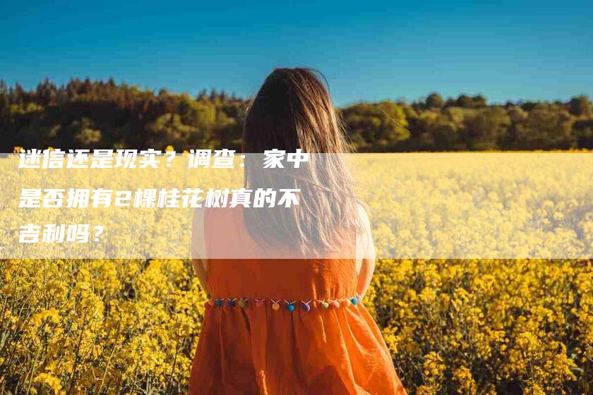 迷信还是现实？调查：家中是否拥有2棵桂花树真的不吉利吗？-速上门月嫂网