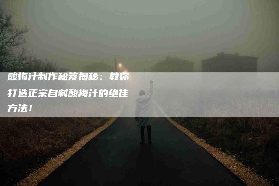 酸梅汁制作秘笈揭秘：教你打造正宗自制酸梅汁的绝佳方法！